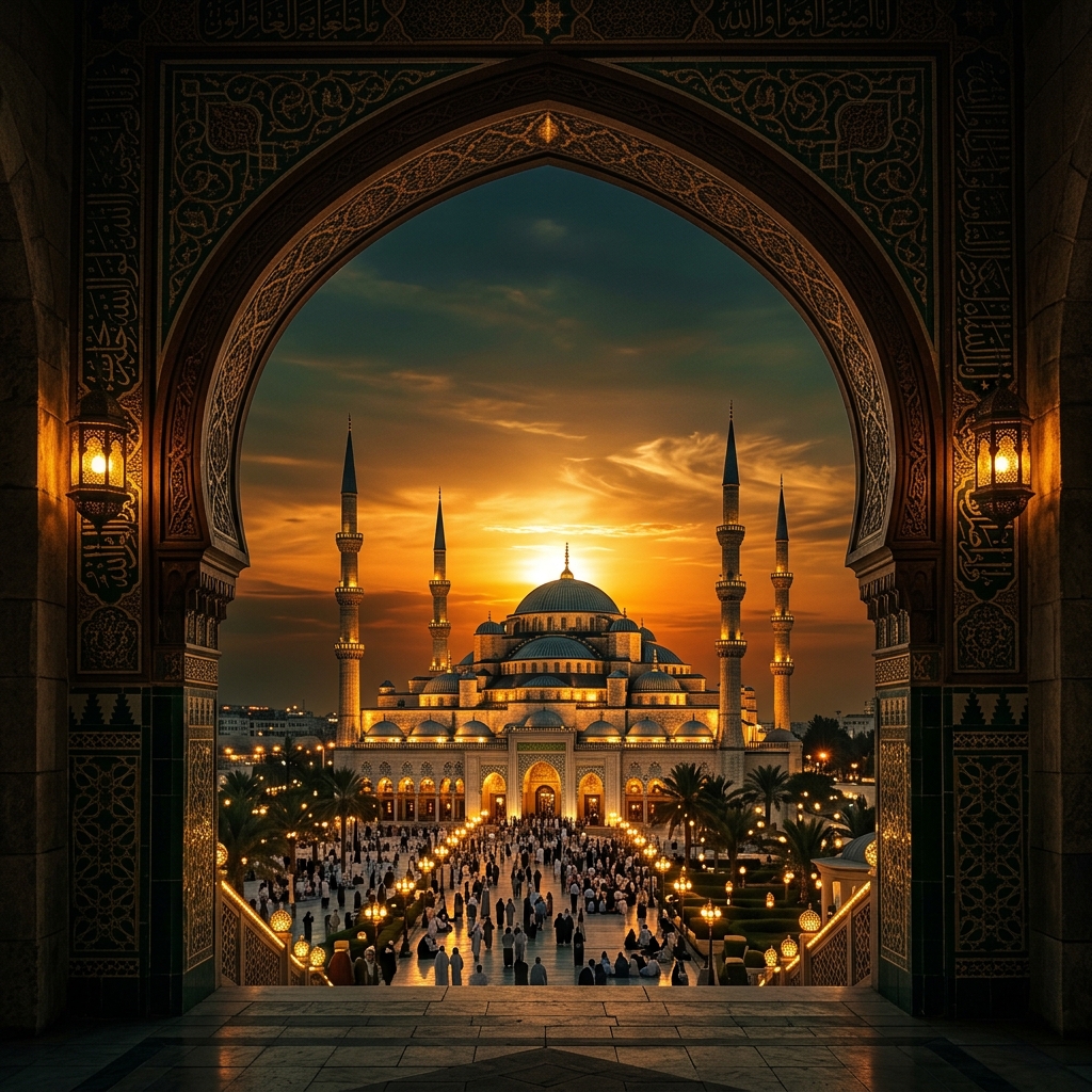 Mosque at night
